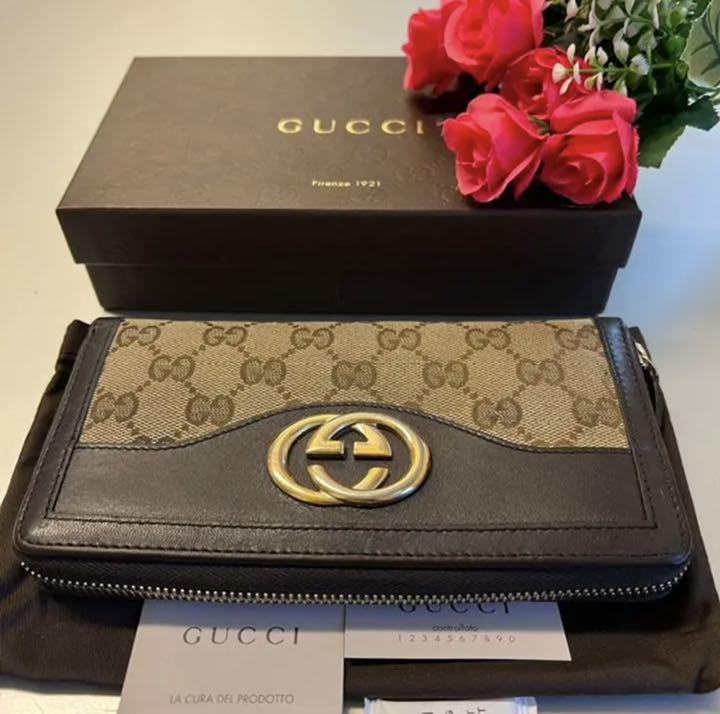 人気定番低価 新品同様‼️ 長財布 GGキャンバス ラウンドファスナー 5KX3f-m68998061336 グッチ GUCCI 財布 2022新作登場