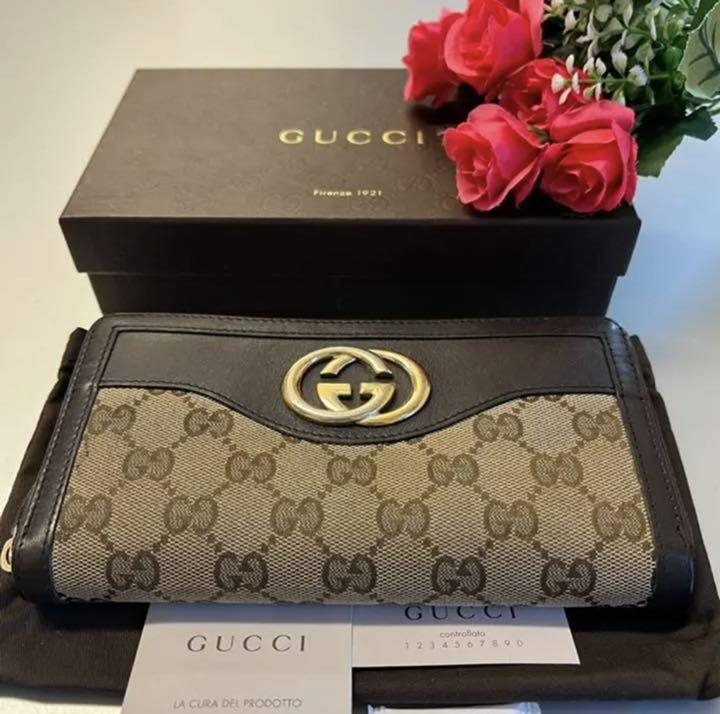 人気定番低価 新品同様‼️ 長財布 GGキャンバス ラウンドファスナー 5KX3f-m68998061336 グッチ GUCCI 財布 2022新作登場