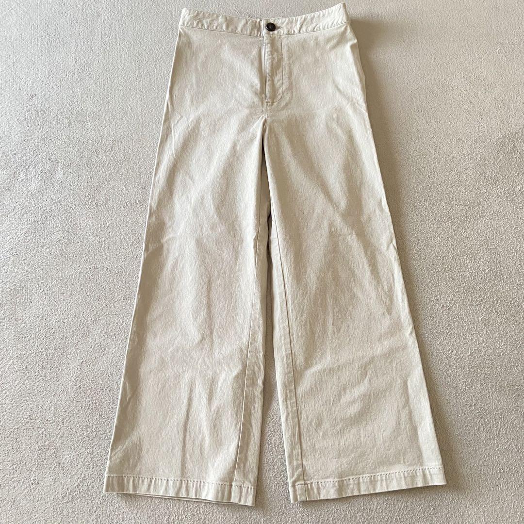 美品✨GALERIEVIE ギャルリーヴィー　ストレートワイドパンツ　グレージュ