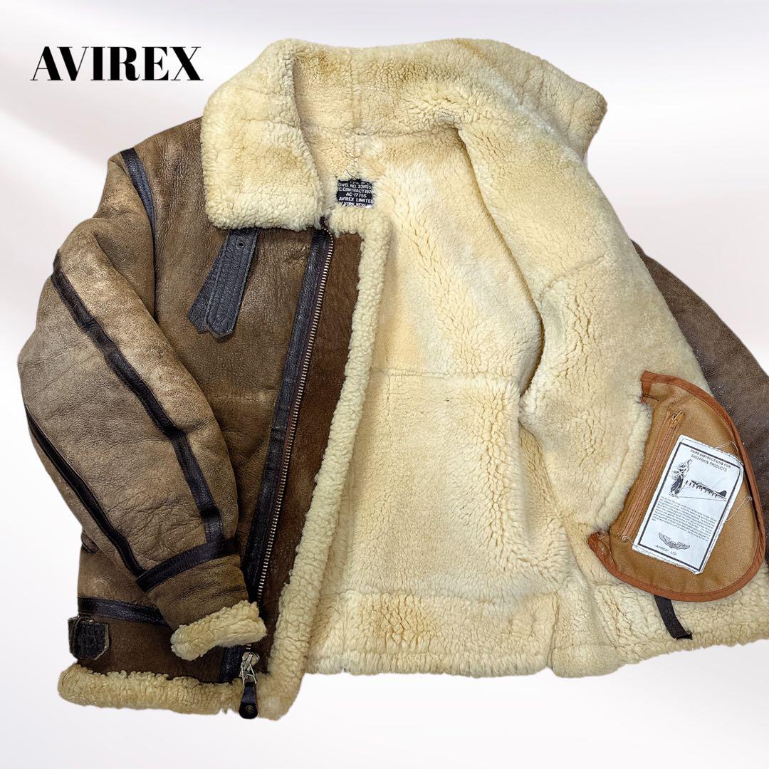 AVIREX B-3 フライトジャケット アヴィレックス リアルムートン
