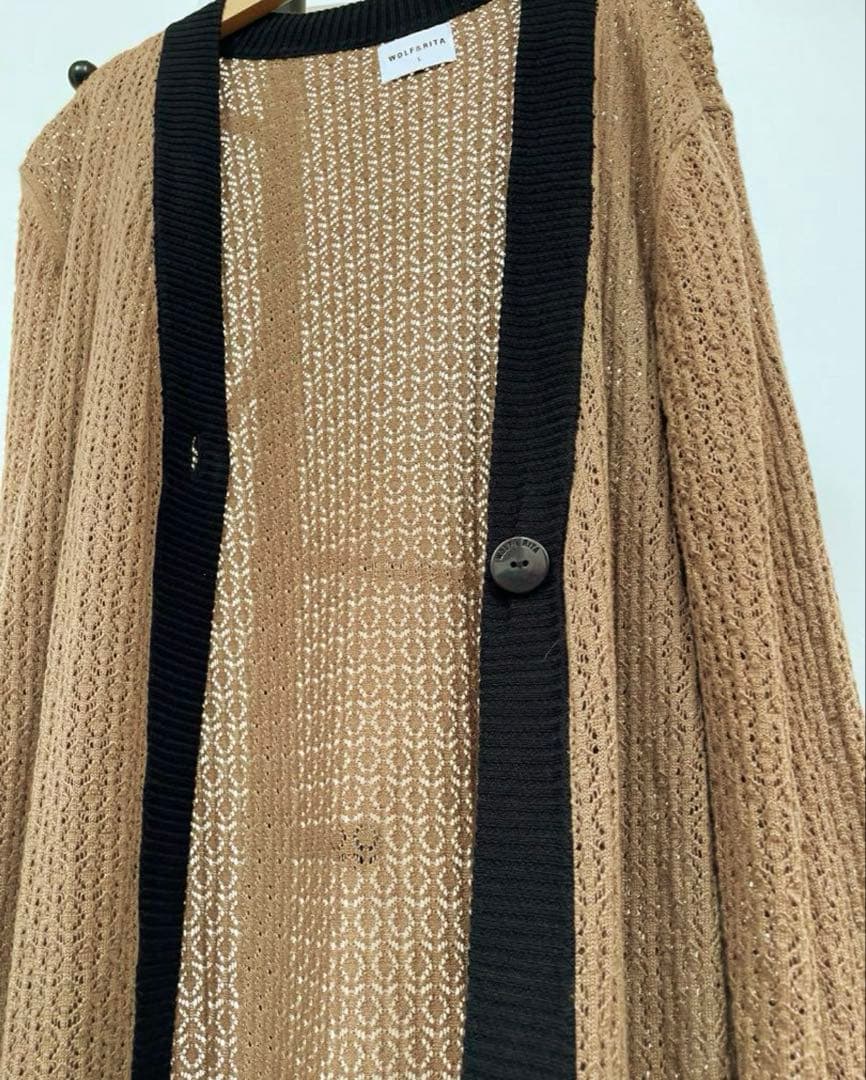 セール⚫︎WOLF & RITA⚫︎透かし模様のニットワンピースとカーディガン L セール⚫︎WOLF & RITA⚫︎透かし模様のニットワンピースとカーディガン L