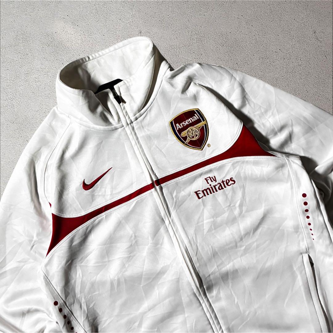 00s NIKEアーセナル刺繍トラックジャケットサッカーY2Kテックバックロゴ