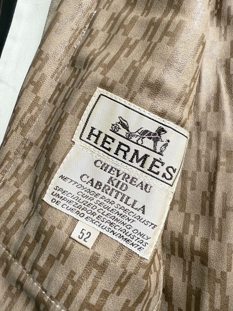 HERMES エルメス　総H柄　レザーシャツ　メンズ