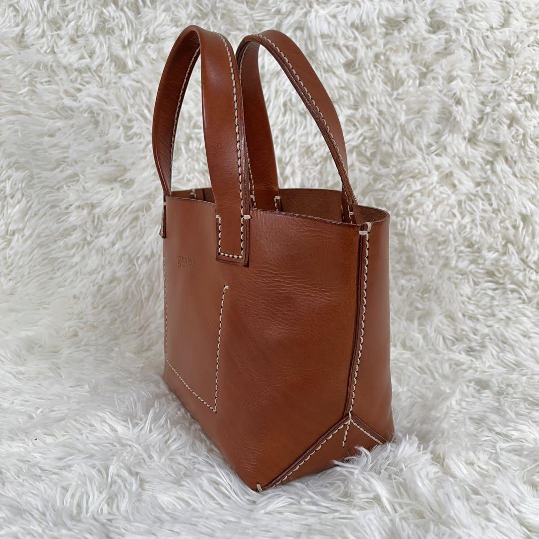 ゲンテン アマーノ　S　トートバッグ　genten　チャ　ブラウン