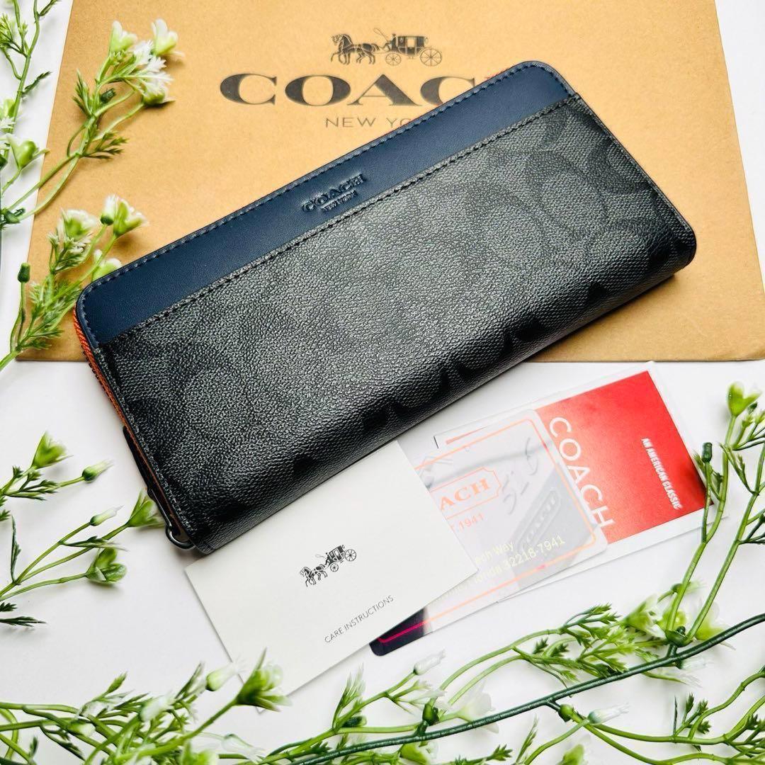 新商品 COACHコーチ 箱付 - 長財布新 モデル