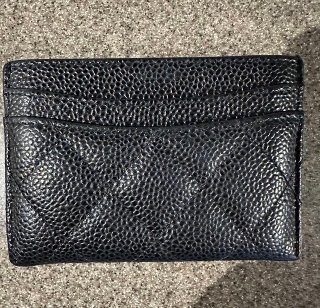 CHANEL名刺入れ・カードケース マトラッセキャビアスキンブラック CHANEL名刺入れ・カードケース マトラッセキャビアスキンブラック