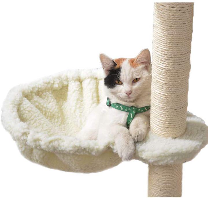 国産最新品 キャットタワー 木登りタワー 全麻縄巻きおしゃれ猫タワー替えハンモックセット QkIPU-m69006635450 新作超特価