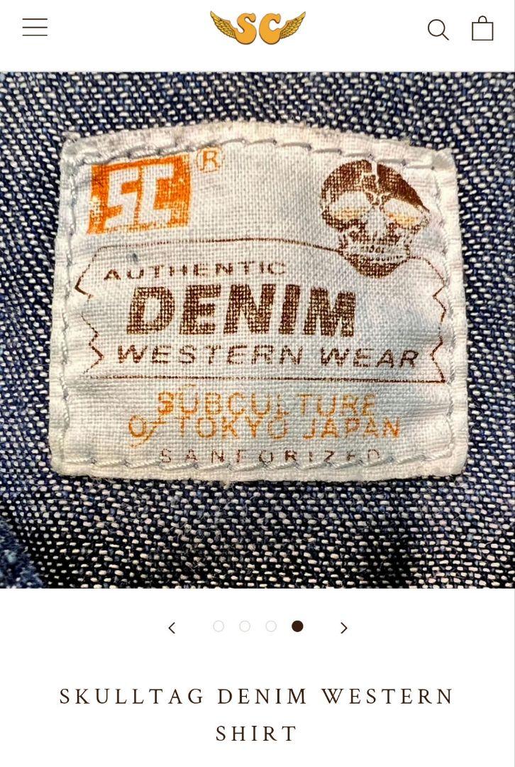 subculture SKULLTAG DENIM WESTERN SHIRT subculture SKULLTAG DENIM WESTERN SHIRT