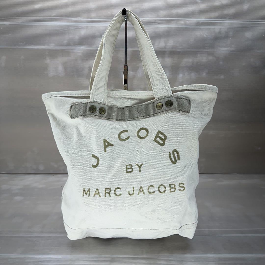 $ MARC JACOBS ロゴトートバッグ ホワイト