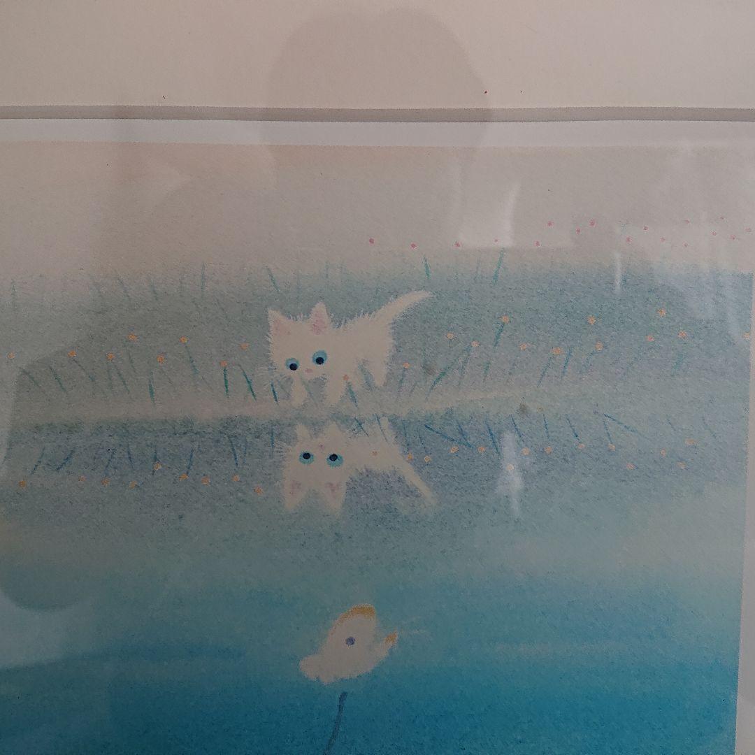 渡辺あきお 「ちょうちょ」 ダイヤモンド・スクリーニング エディション サイン - 絵画/タペストリ