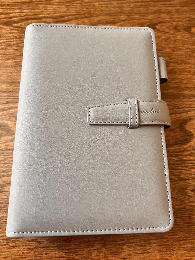 【美品】グリーフルシステム手帳バイブルサイズグレー