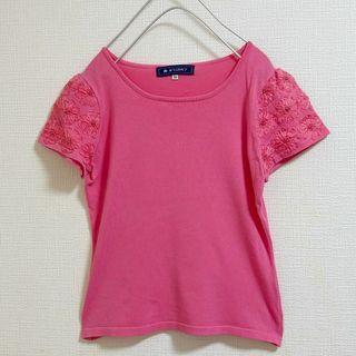 刺繍入りピンクTシャツ Sサイズ