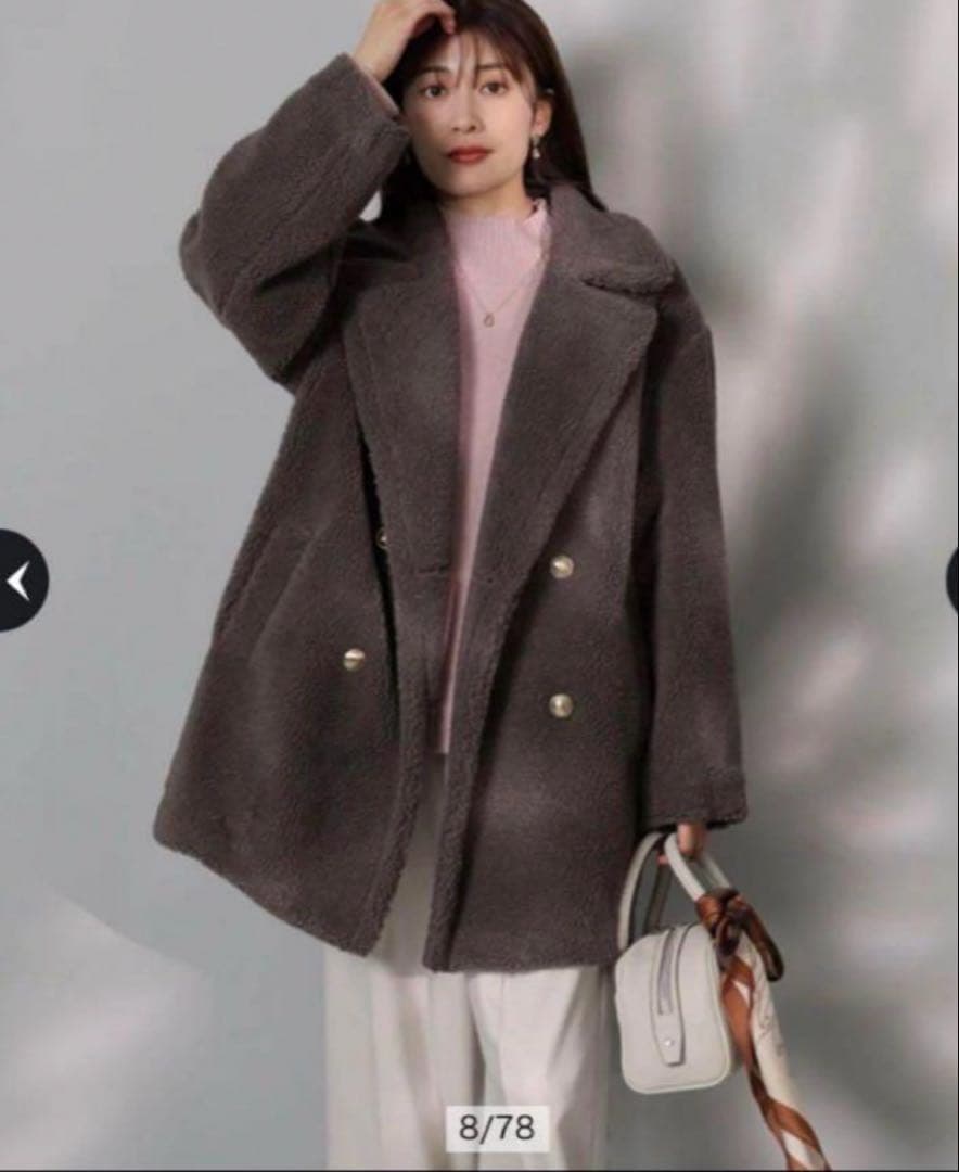 アプワイザーリッシェ《泉 里香さん×Oggiコラボ》ボアダブル釦コート アプワイザーリッシェ《泉 里香さん×Oggiコラボ》ボアダブル釦コート