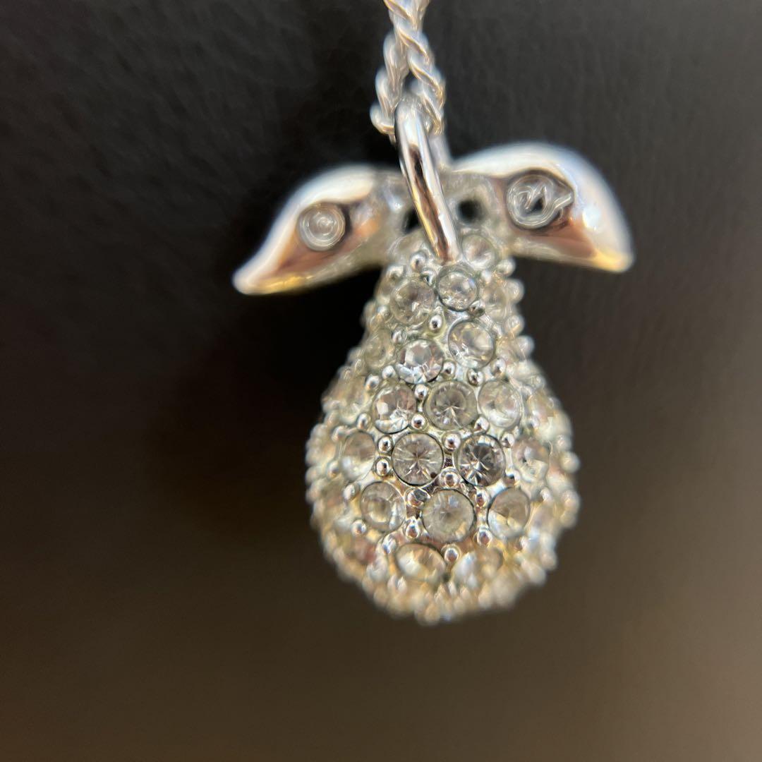 【美品】SWAROVSKI スワロフスキー フルーツモチーフ ネックレス 洋梨