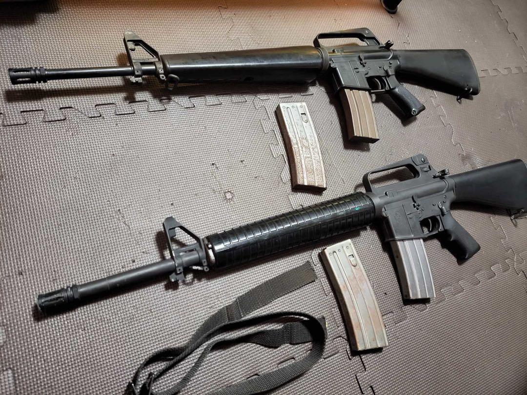 セット M16 GMC ガスガン ブラック マガジン4本付き (ジャンク)