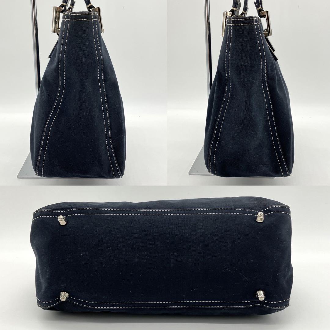 FENDI】デニム トートバッグ FF金具 ネイビー（フェンディ