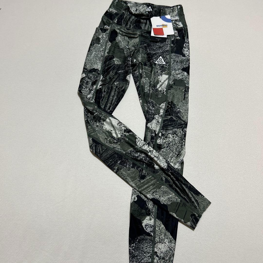 NIKE ACG 総柄 レギンス XSグリーン系 DRI-FITXS SS NIKE