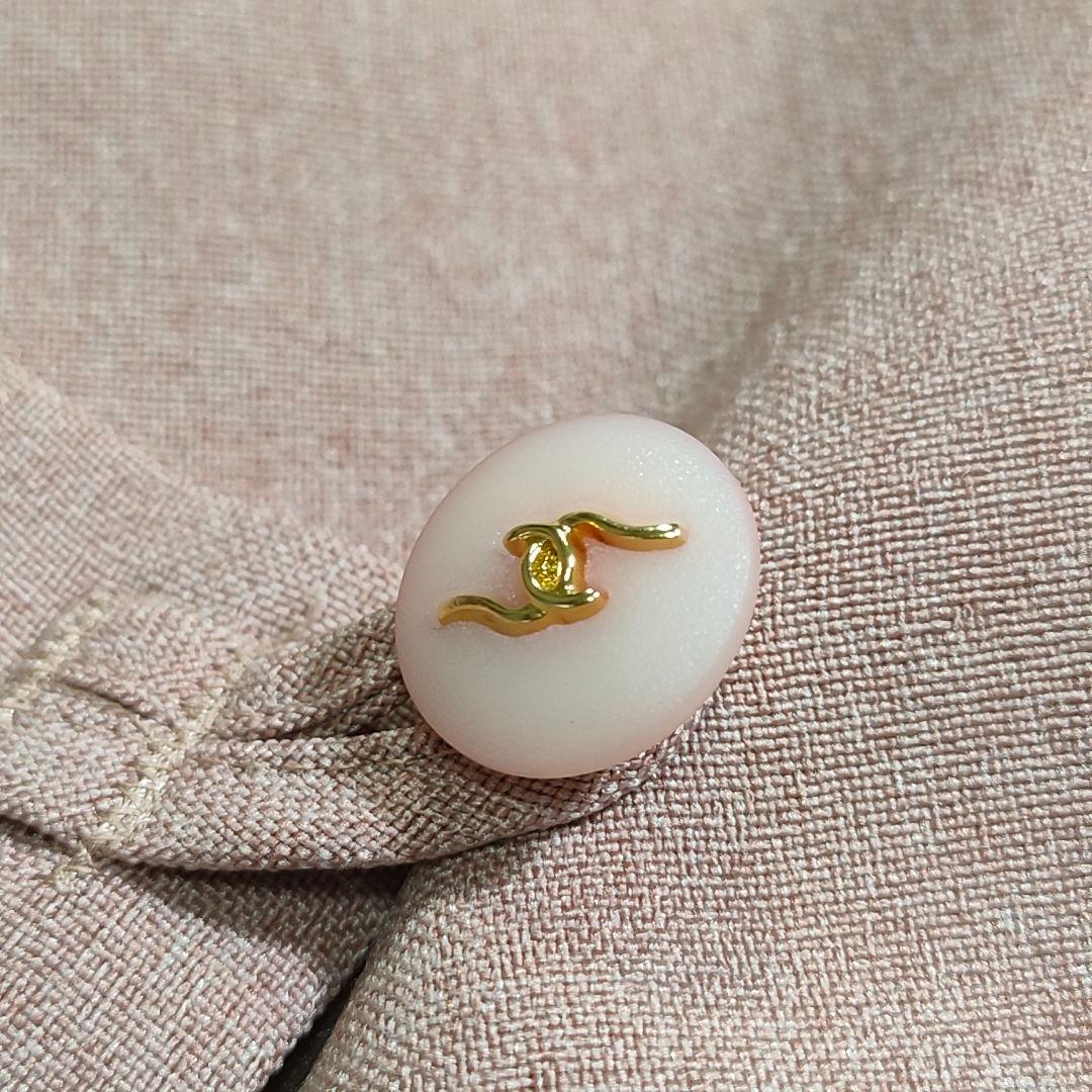 【美品】F/CE 変形ワイドラップパンツ フリンジ くすみピンク 金刻印ボタン