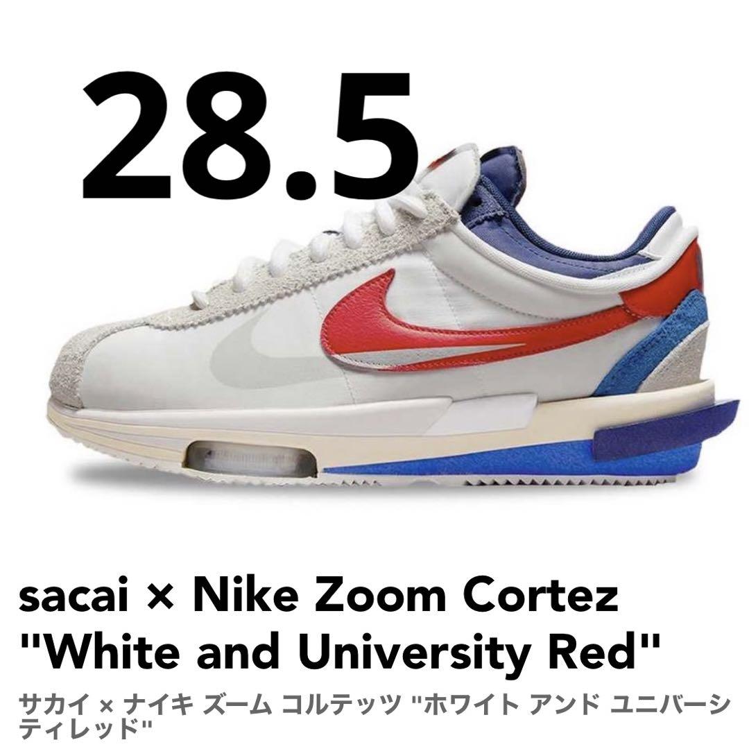 柔らかい Cortez Zoom Nike × sacai \ 在庫限り大特価 27cm ユニバーシティレッド コルテッツホワイトアンド ズーム ナイキ サカイ 絵本
