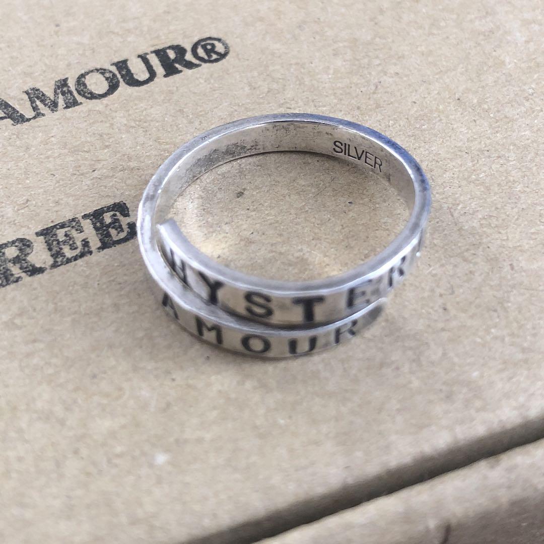 ホットプレート セール HYSTERIC GLAMOUR 指輪 シルバーリング スパイラルロゴ アクセサリー