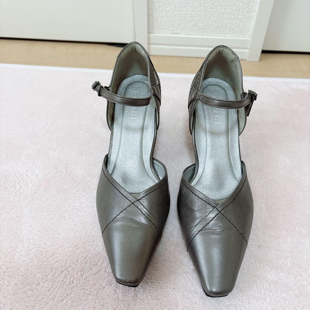 【未使用級】アシックス　WALLAGE 22cm ストラップパンプス　726