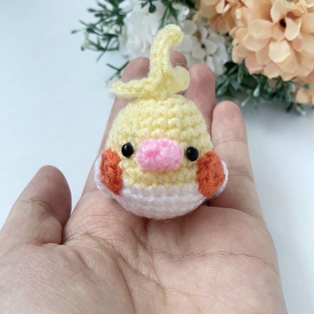 受注生産】あみぐるみ オカメインコ セット 鳥 ハンドメイド