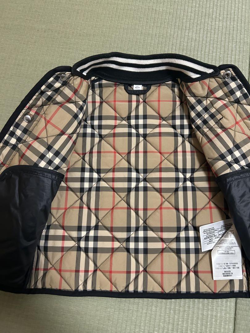 Burberry キルティングジャケット 黒 100cm