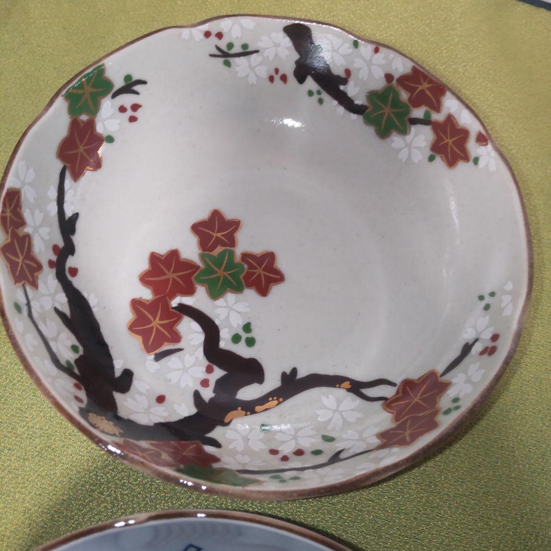 三洋陶器 龍峰窯 金彩 古伊万里 花鳥 5色 絵変 鉢 皿 小鉢
