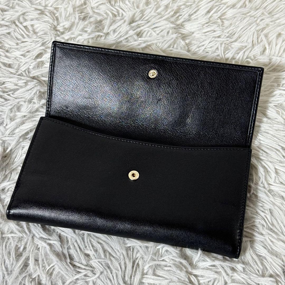 未使用級✨BVLGARIブルガリ　31869 長財布　カーフレザー　ブラック