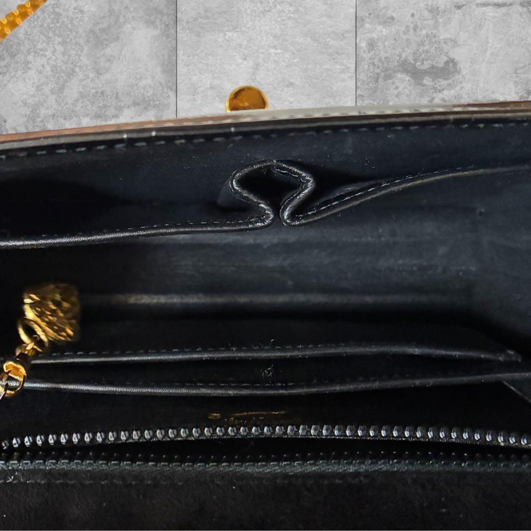 極美品✨GUCCI グッチ 2way ショルダーバッグ チェーン Gストーン 黒