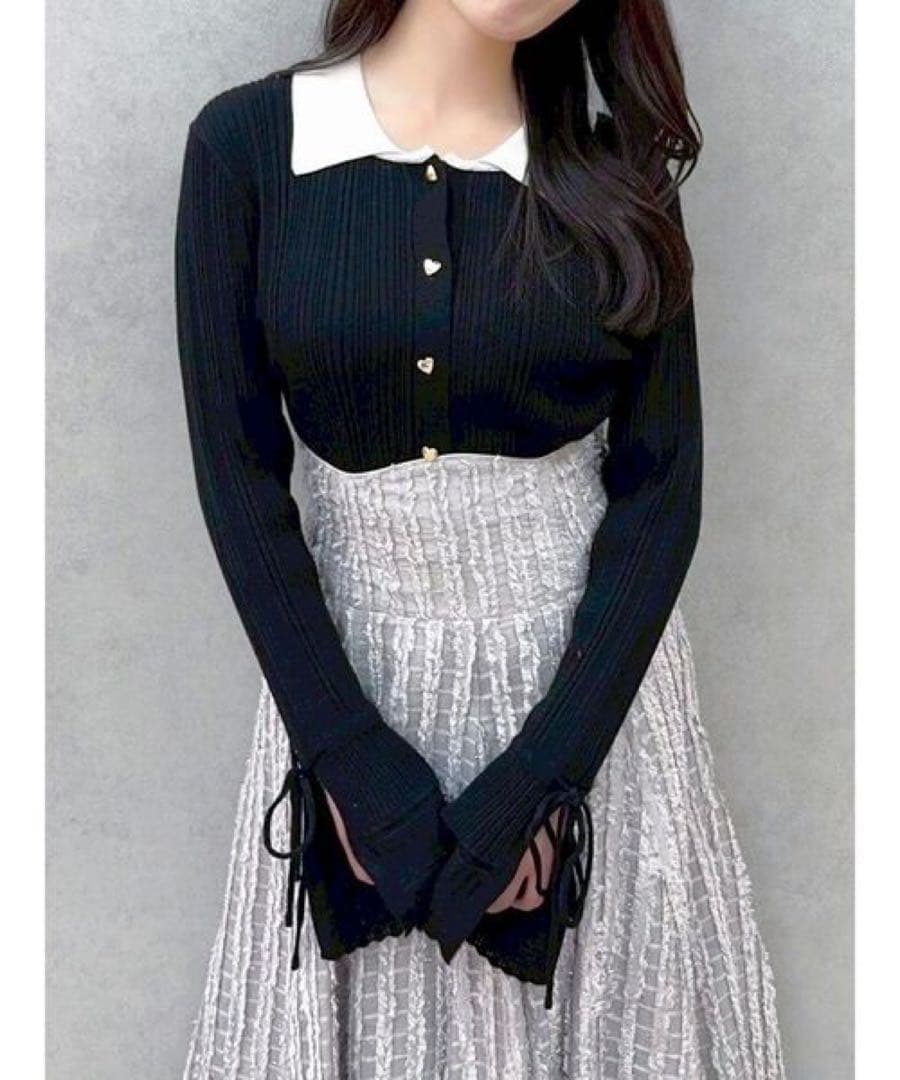 dazzlin アイレットスリーブニットトップス