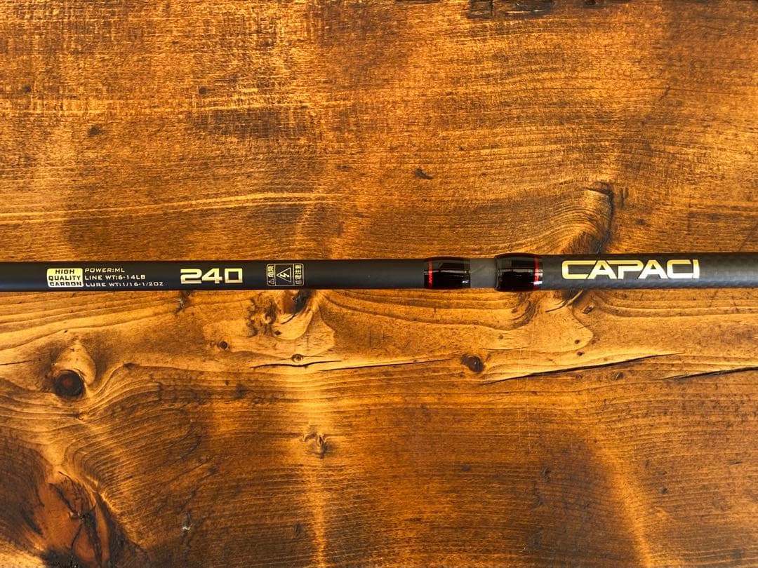 6ピースパックロッドセット　806M 240cm ベイトリール　釣り竿セット