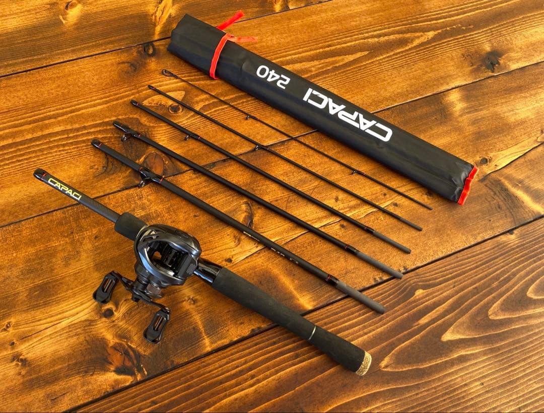 6ピースパックロッドセット　806M 240cm ベイトリール　釣り竿セット