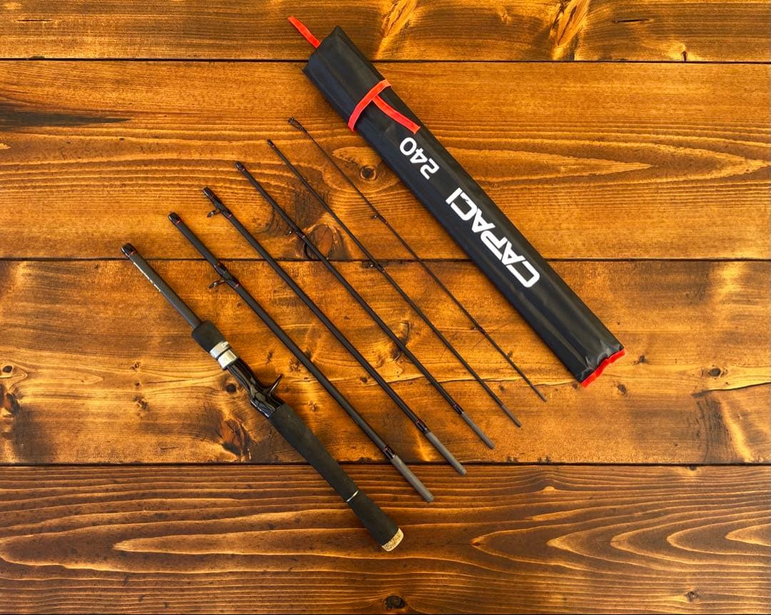 6ピースパックロッドセット　806M 240cm ベイトリール　釣り竿セット