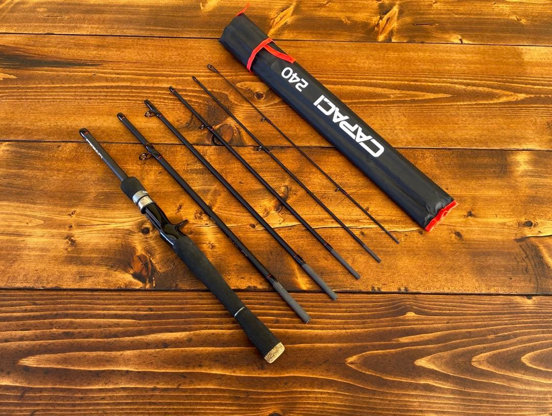 6ピースパックロッドセット　806M 240cm ベイトリール　釣り竿セット