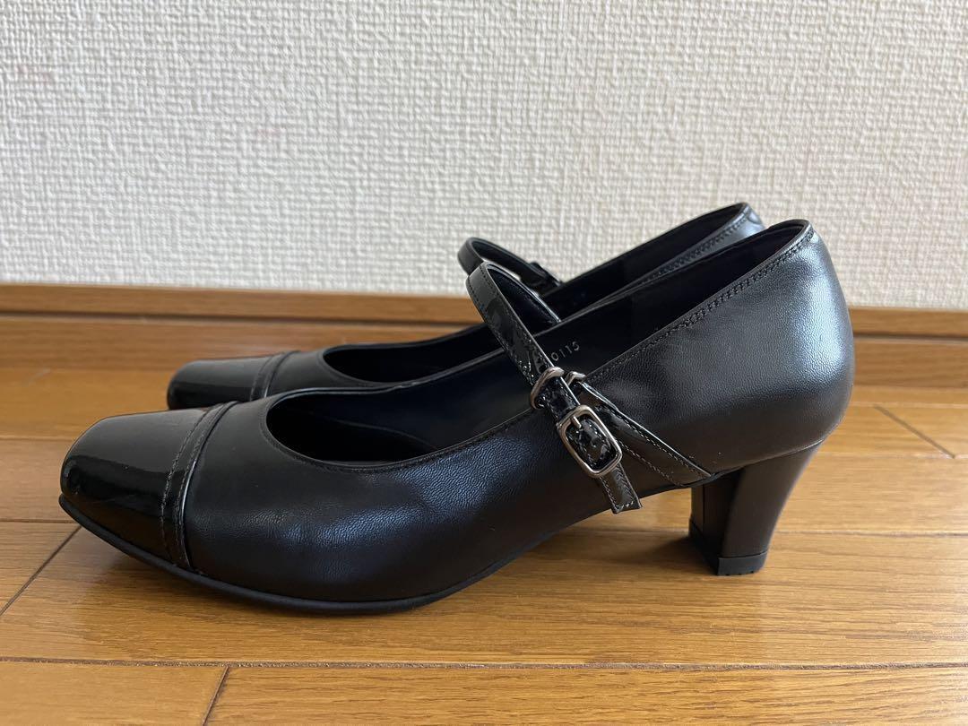 新品　asics ぺダラ　ストラップ　パンプス　黒色