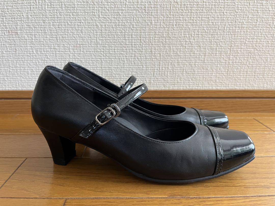 新品　asics ぺダラ　ストラップ　パンプス　黒色