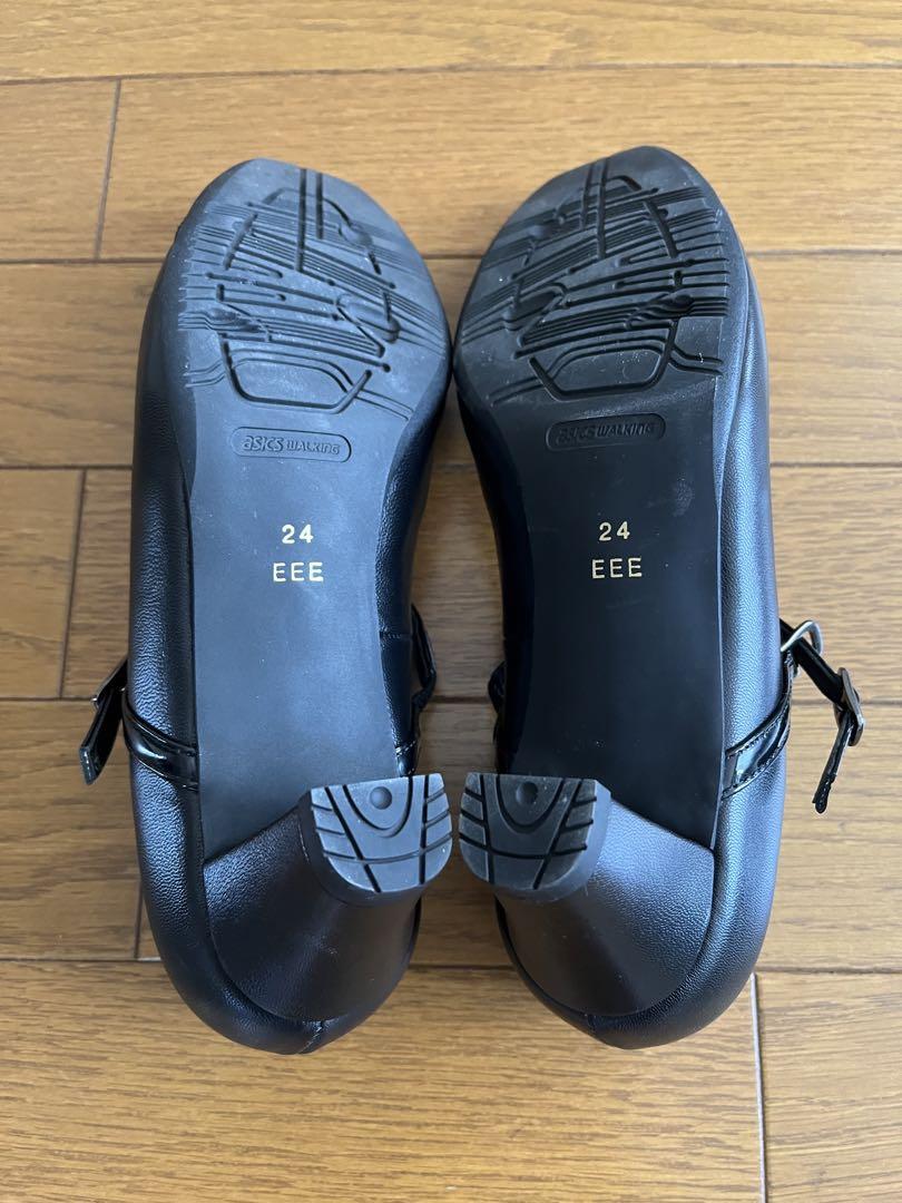 新品　asics ぺダラ　ストラップ　パンプス　黒色