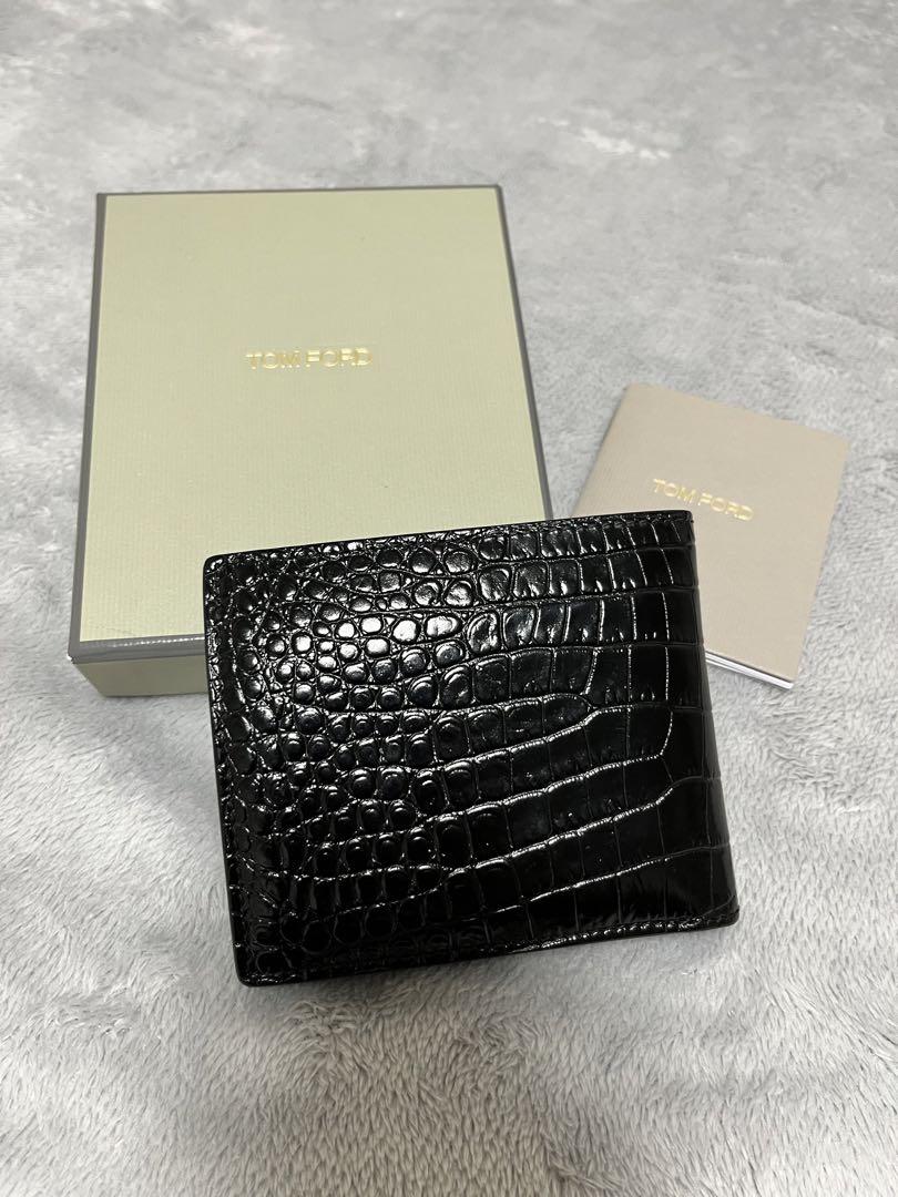 トムフォード TOMFORD レザー クロコ型押し　二つ折り財布