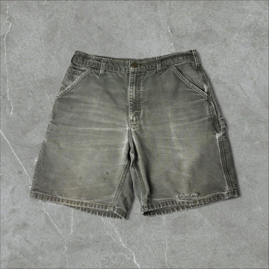 Carhart ダック地 ペインターショーツ ショートパンツ カーキ グリーン