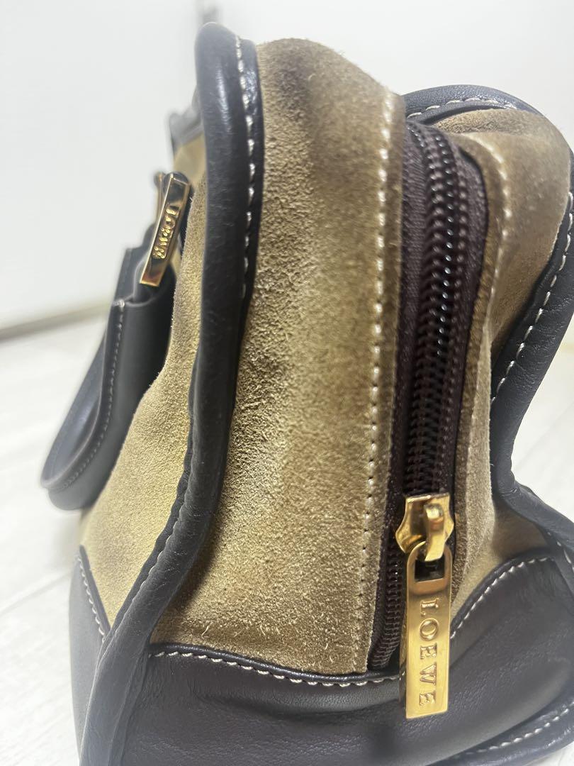 LOEWE アマソナ レディース レザー,スエード ハンドバッグ