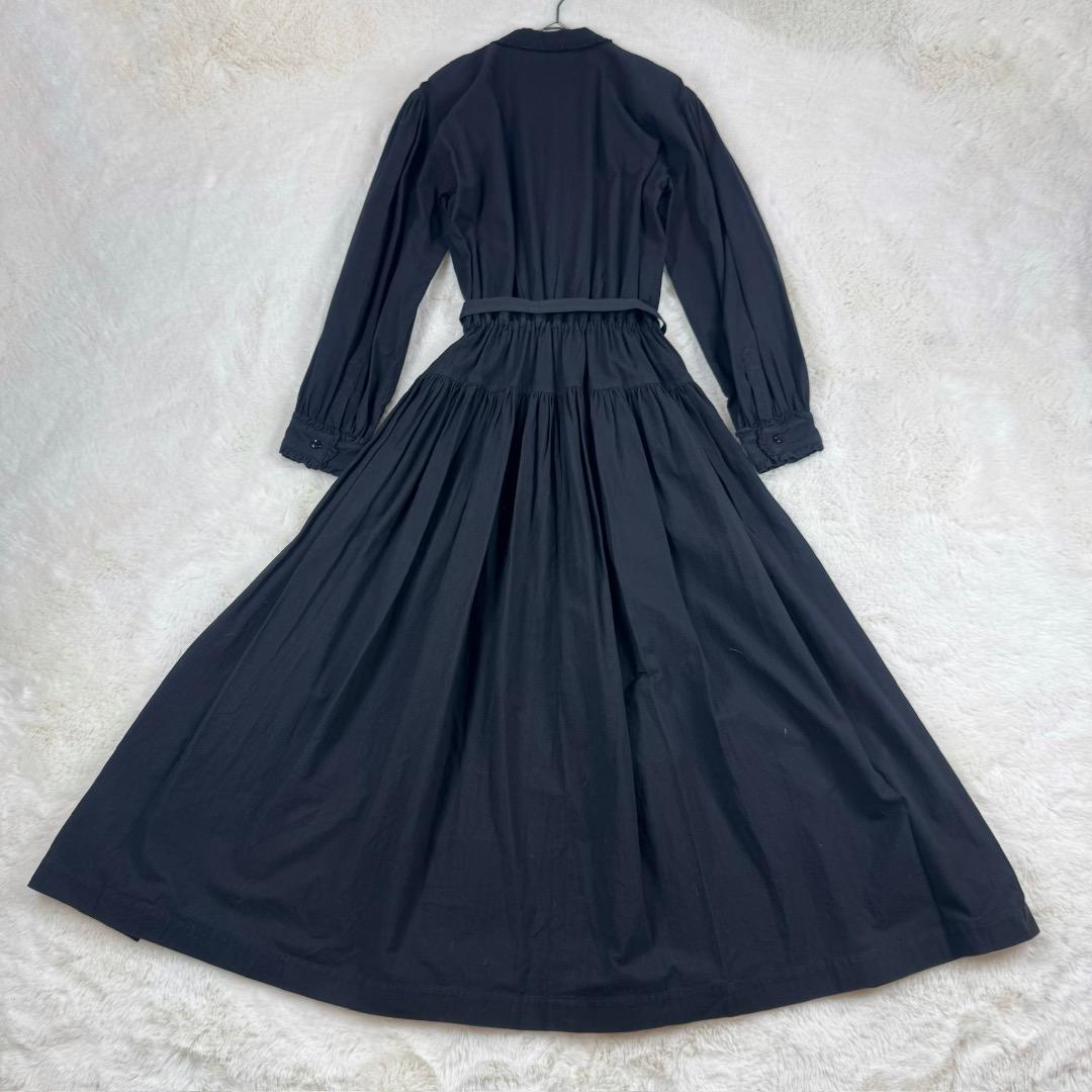 PINK HOUSE　ピコフリル　マキシ丈ワンピース　ベルト付き　シャツワンピ