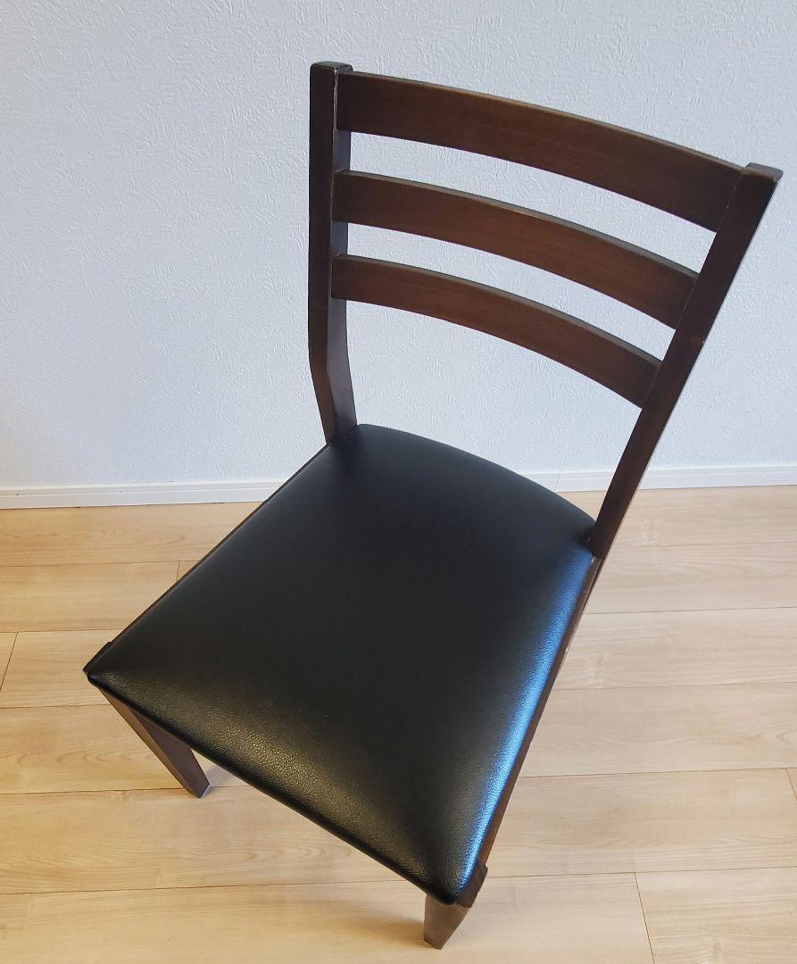 【美品】ダークブラウン 木製 ダイニングチェア