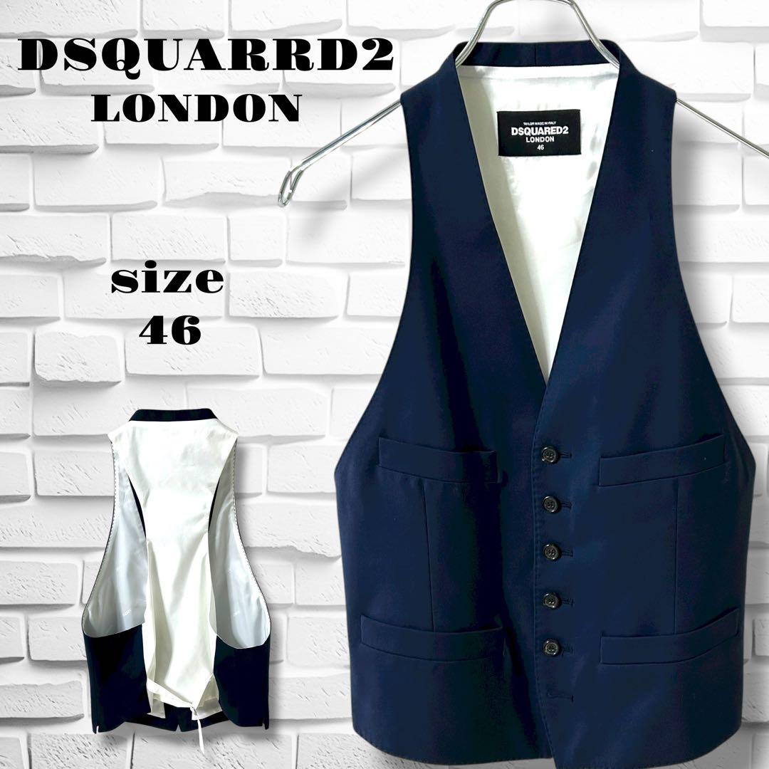 DSQUARED2 ベスト スーツ ジレ 裏地ロゴ イタリア製L DSQUARED2