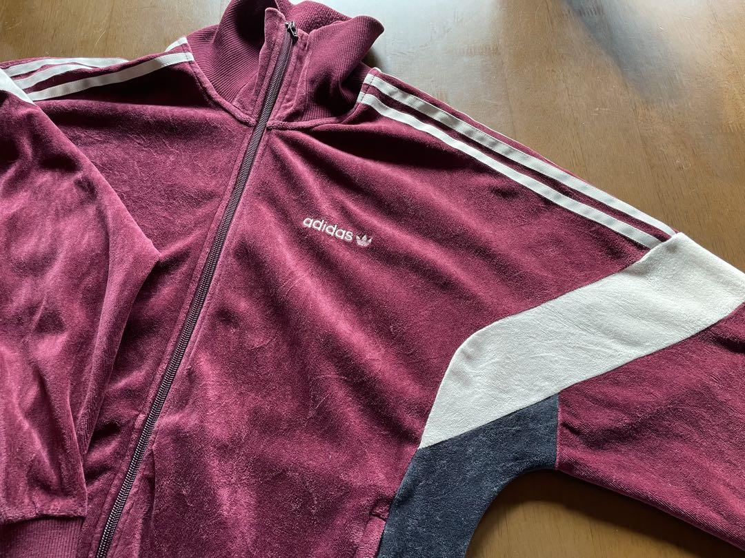 adidas ベロア トラックトップジャケット