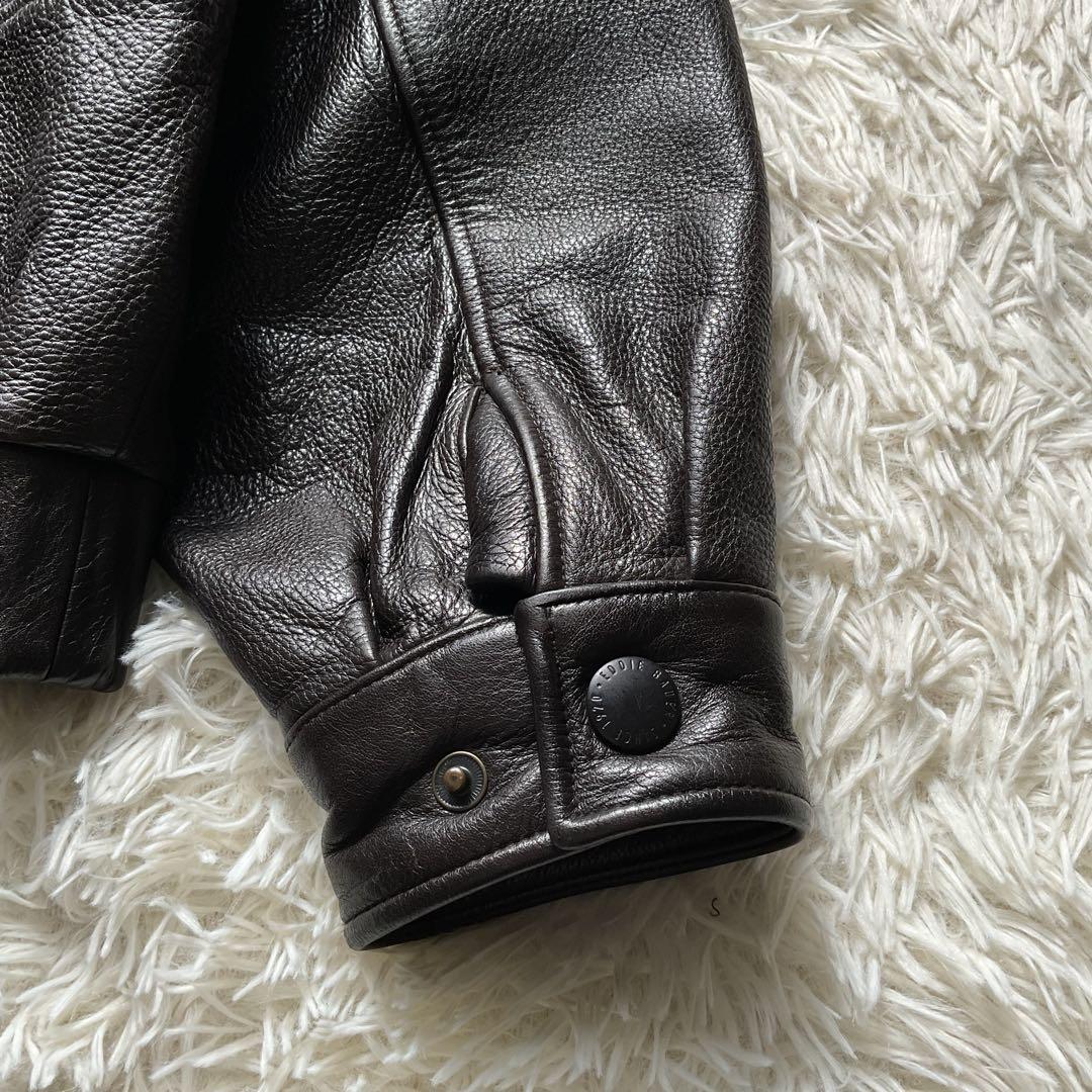 美品✨90's Eddie Bauer カウレザージャケット A-2 S 茶色 美品✨90's Eddie Bauer カウレザージャケット A-2 S 茶色
