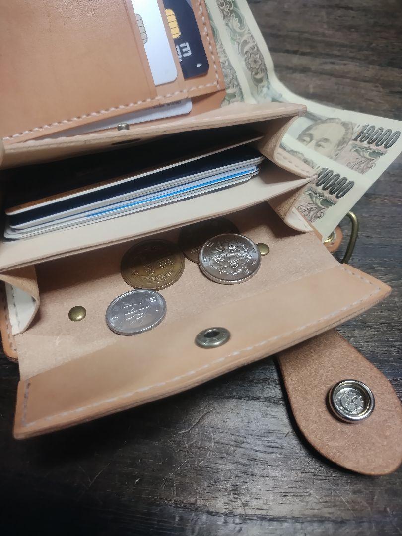 Middle Leather Walletイタチョコ ホックマン