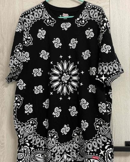 バンダナ柄オーバーサイズ半袖チュニック