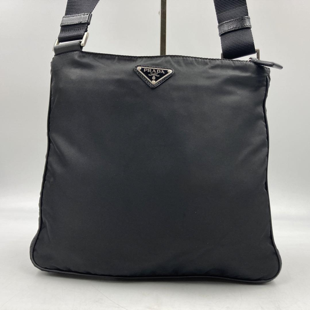 プラダ PRADA ショルダーバッグ 三角プレート テスート ネロ ブラック 画像2