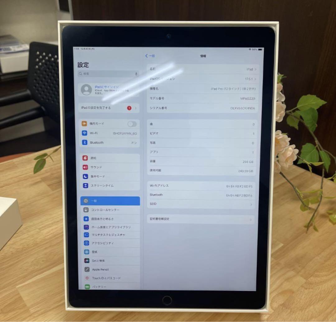 iPadPro第2世代12.9インチ256GB
